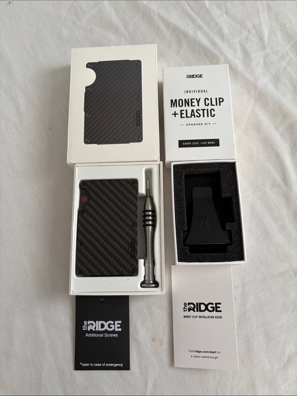 The Ridge Wallet w Money Clip & Cash Elastic Strap NIB